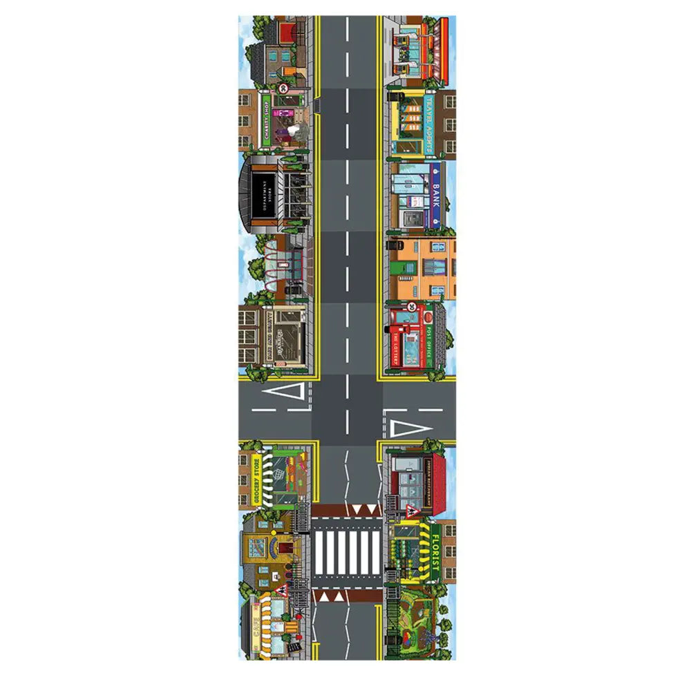 TTS Bee-Bot &amp; Blue-Bot Busy Street Coding Mat - Interactive STEM Programming Playmat, Educational Floor Robot Learning for Kids &amp; Classrooms - Durable Vinyl Street Scene Mat | 120 x 45 cm