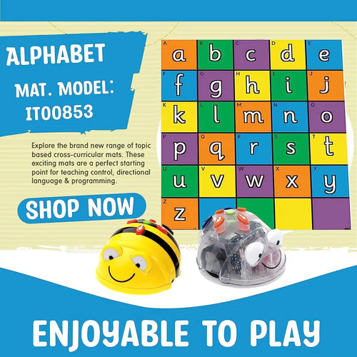 TTS Alphabet Mat for Bee Bot and Blue Bot, STEM Coding Robot Playmat Accessory