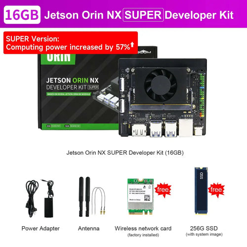 Jetson Orin NX Super Developer Kit with 16GB RAM Based On NVIDIA Core Module For ROS AI Deep Learning(16GB-Developer Kit)