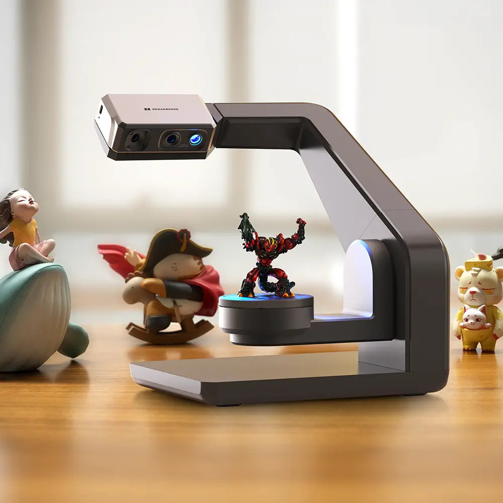 Seal Standard 3DMakerpro 3D Scanner for 3D Printer with 0.01mm Accuracy, 24-bit Color Camera, 10FPS Scanning Speed, Anti-Shake Scan 3D Model Scanner for Android/iOS/Win10/MacOS