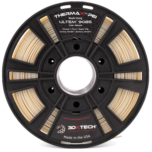 3DXTech ThermaX PEI 9085 Filament - 1.75mm Natural Filament for High Performance 3D Printing