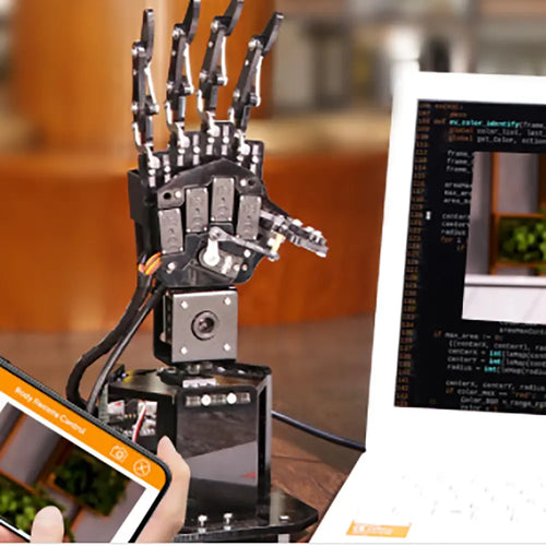 Hiwonder uHandPi Raspberry Pi Robotic Hand AI Vision Python Programming (Left Hand with Raspberry Pi 5 4GB)