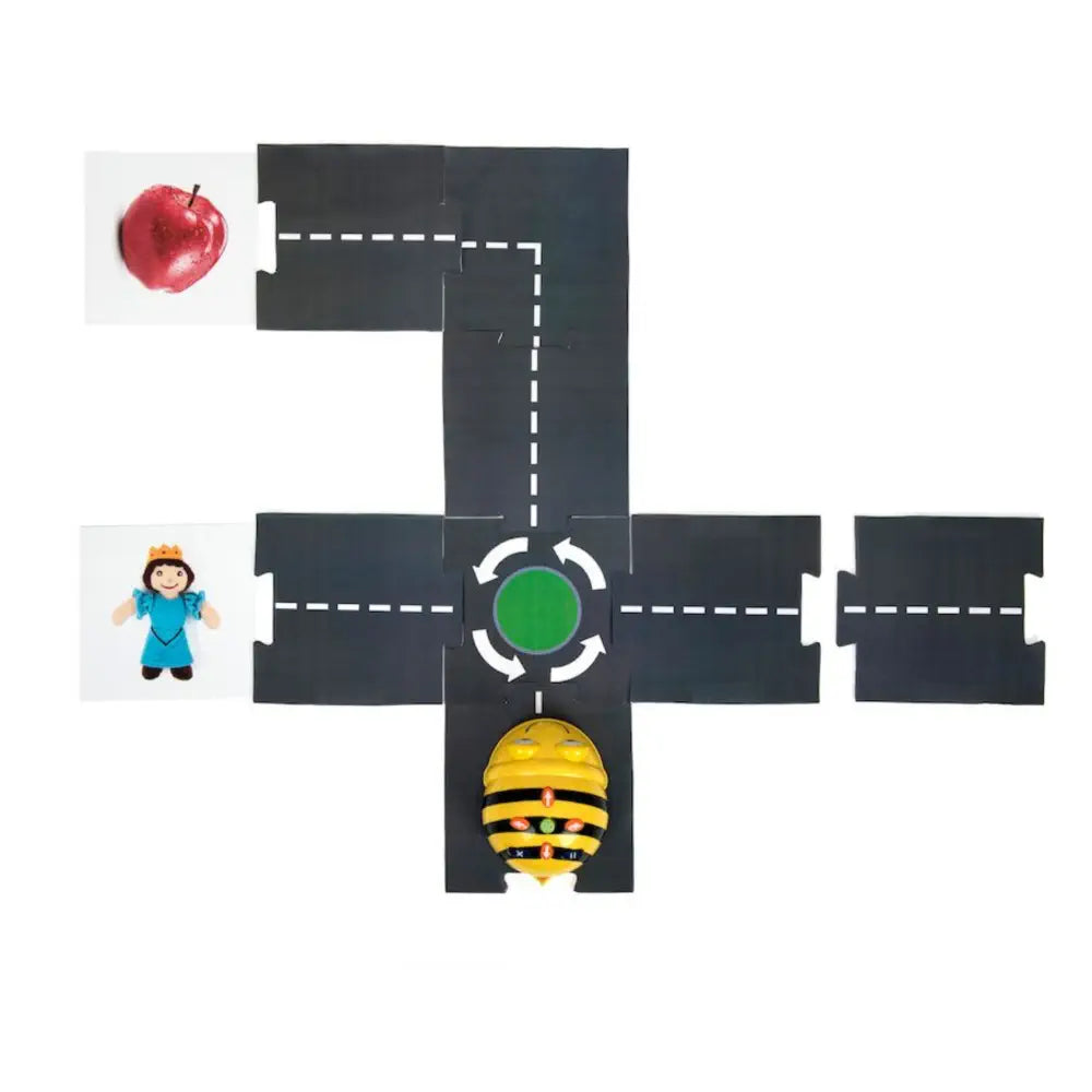 TTS Bee-Bot Modular Road - 25-Piece Programmable Floor Track, Endless Routes &amp; Coding Challenges for Bee-Bot or Blue-Bot - STEM Learning Classroom &amp; Home | 4 End Pieces