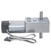 Compact size DC worm gear motor with dual shaft and encoder 6V - 6RPM