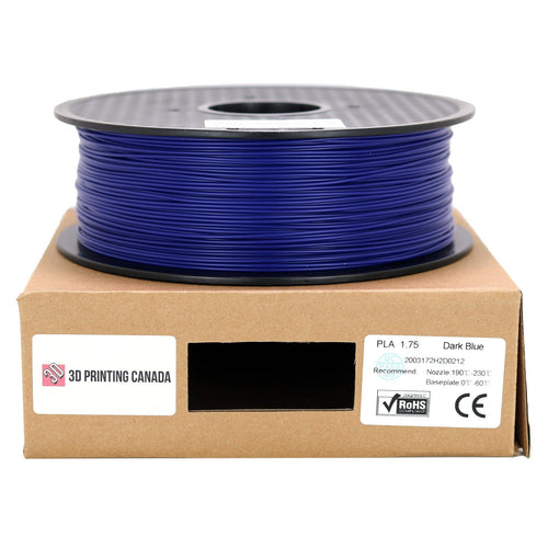 3D Printing Canada Dark Blue - Standard PLA Filament - 1.75mm, 1kg