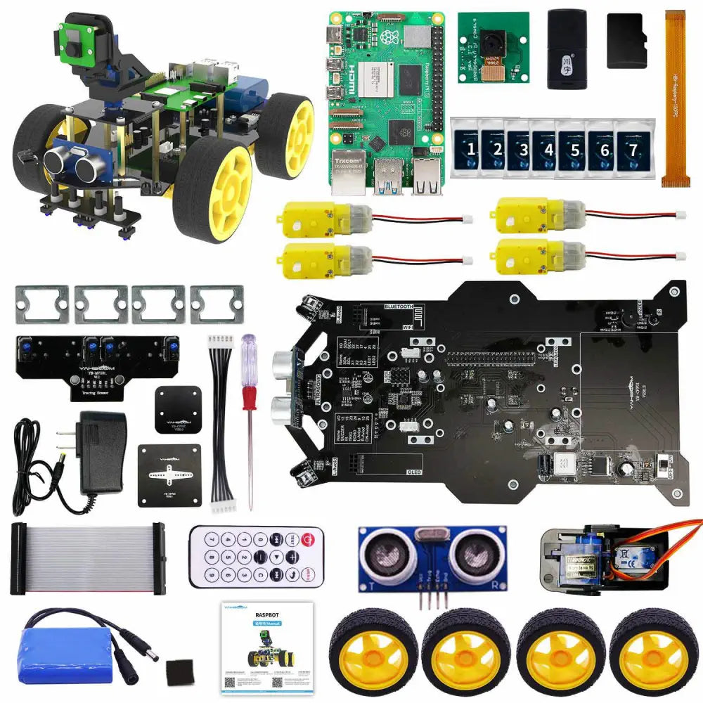 Yahboom Raspbot AI Vision Robot Car with FPV camera for Raspberry Pi 5 ...