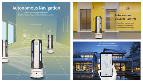 UVC LED Disinfection Robot w/ HEPA Air Filter System