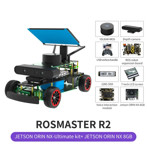 Yahboom Rosmaster R2 ROS2 Robot Ackermann Structure (Ultimate Version with Jetson Orin NX 8GB Board)