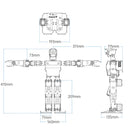 AiNex ROS Education AI Vision Humanoid Robot Kit Powered by Raspberry Pi 5 Inverse Kinematics Algorithm (Standard Kit wIth Raspberry Pi 5 4GB)