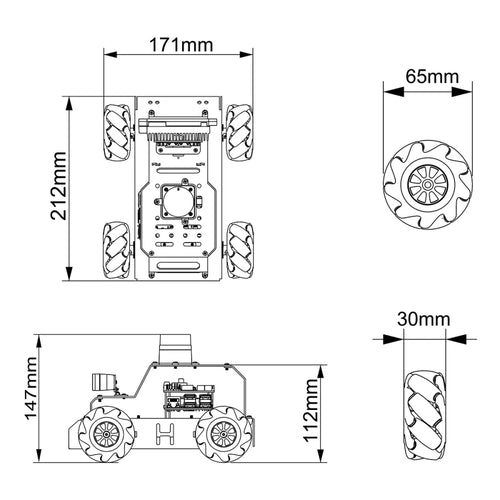 Hiwonder Raspberry Pi 5 Robot Car MentorPi M1 Mecanum-wheel Chassis ROS2 Support SLAM &amp; Autonomous Driving (Depth Camera/with Raspberry Pi 5 8GB)