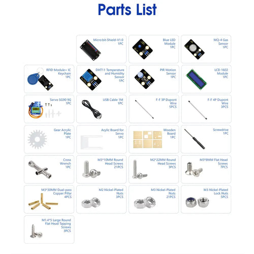 ACEBOTT QE006 Smart Home IoT Starter Kit With Arduino/ACECode(Scratch) without Micro:Bit Board