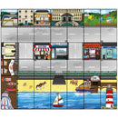 TTS Bee-Bot Coding Robot with Seaside Mat, French Town Mat, and Busy Street Mat, STEM Educational Programming Learning Robotics Toy for Kids Age 3+