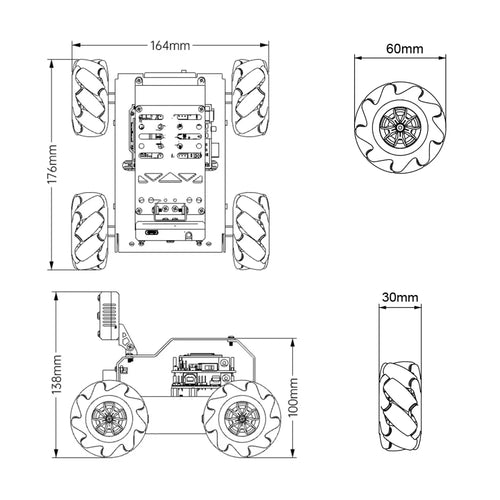 Hiwonder miniAuto AI Vision Robot Base on Arduino UNO R3 Controller with 360&