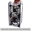 52Pi 8-Layer Acrylic Cluster Case w/ RGB LED & Cooling Fan for RPi, Jetson Nano (Clear)