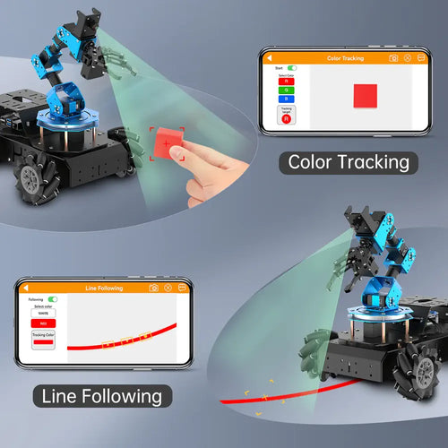 Hiwonder ArmPi Pro Raspberry Pi ROS Robotic Arm Developer Kit w/ 4WD Mecanum Wheel Chassis Open Source Robot Car