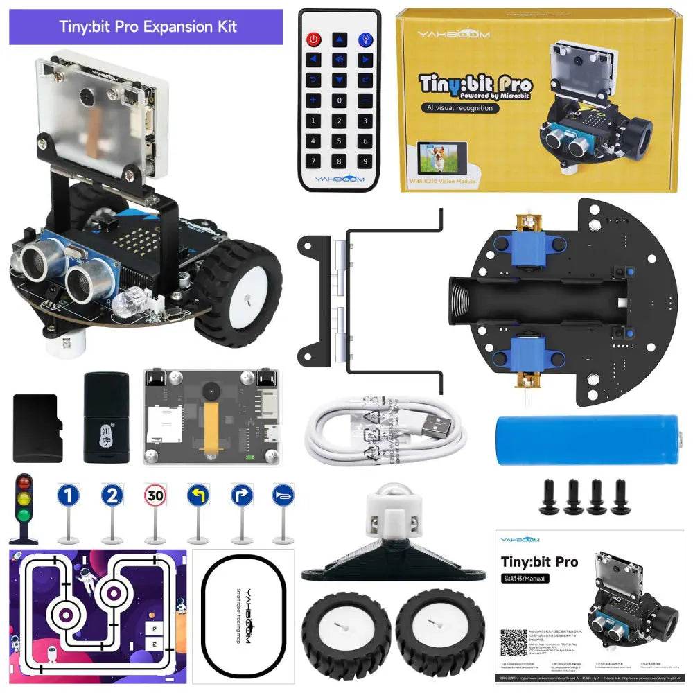 Yahboom Tiny:bit Pro AI visual robot car Without Microbit Board