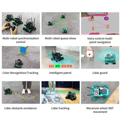 Yahboom ROSMASTER X3 ROS2 Robot with Mecanum Wheel for Jetson Orin Nano Support SLAM Mapping/ Navigation/ Python Car Project Research(Ultimate Kit）