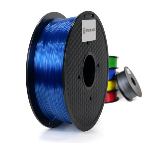 3D Printing Canada Transparent Blue - Standard PETG Filament - 1.75mm, 1kg