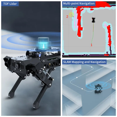 Hiwonder PuppyPi Pro Quadruped Robot with AI Vision Powered by Raspberry Pi ROS Open Source Robot Dog (Raspberry Pi 4B 8GB Included)
