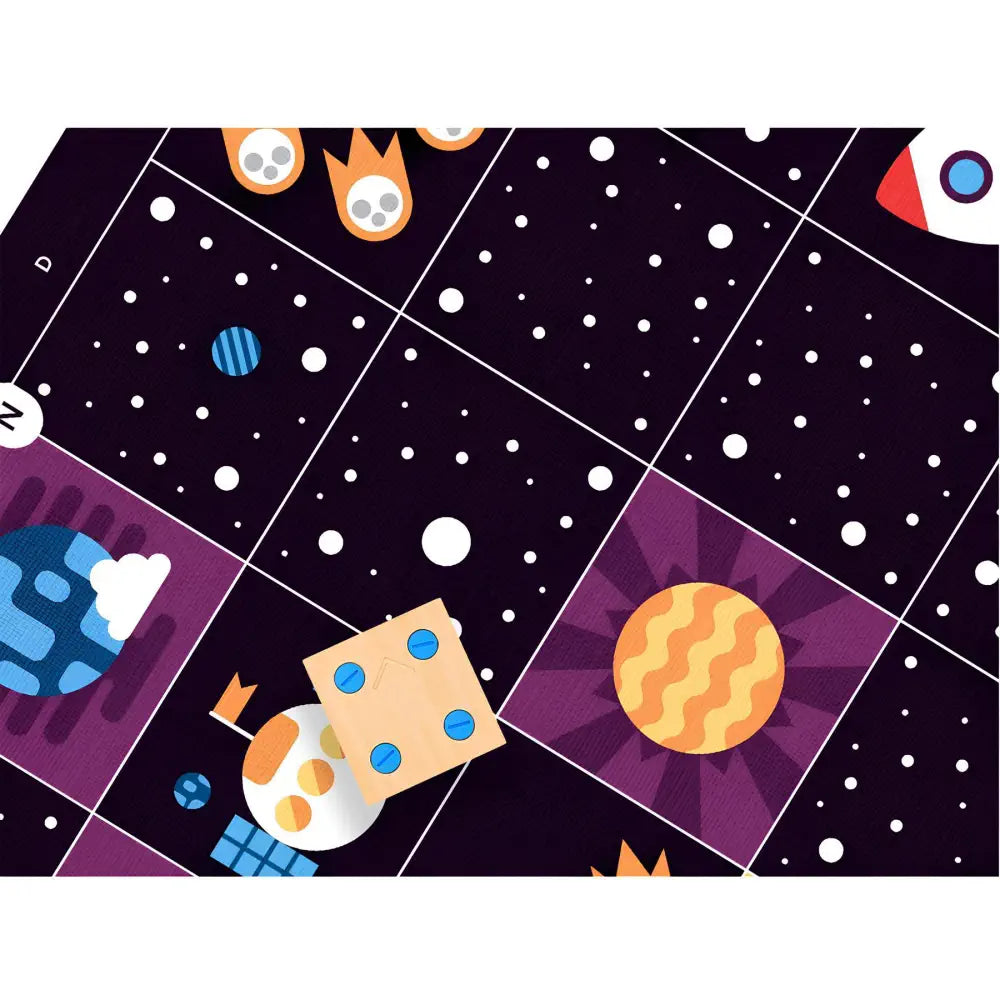 Educational Space Adventure Map for Kids Coding Play Mat - Educational Robot Learning Fabric Activity - Deep Space Adventure Programming Game - Interactive Learning Toy | 39x39 Inch