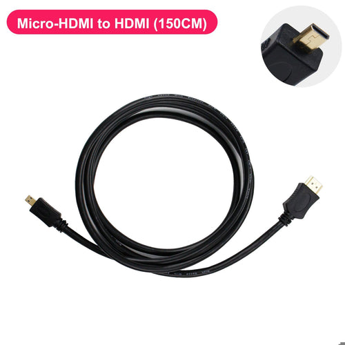 Micro-HDMI to HDMI cable for Raspberry Pi 5/4B--150CM
