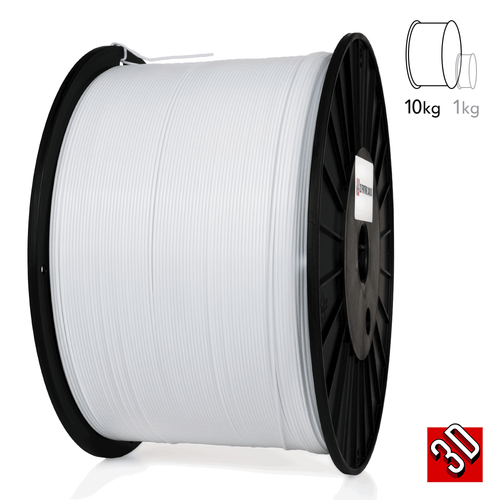Bright White Standard PLA Filament 1.75mm, 10kg