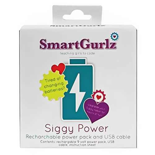 Siggy Power Rechargeable Battery Unit USB Li Po 9V Batteries for Smartgurlz Coding STEM Educational Robot Doll Toys