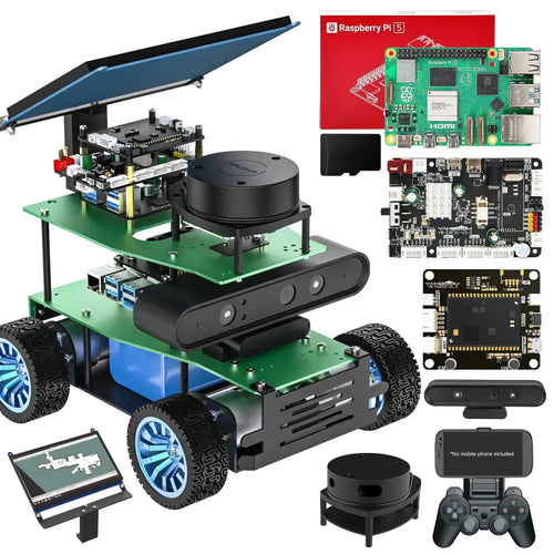 Yahboom ROSMASTER X1 AI Robot RaspberryPi 5 Python Programmable Visual Recognition Mapping Navigation Radar Tracking(Superior Ver with RPi 5 Board)