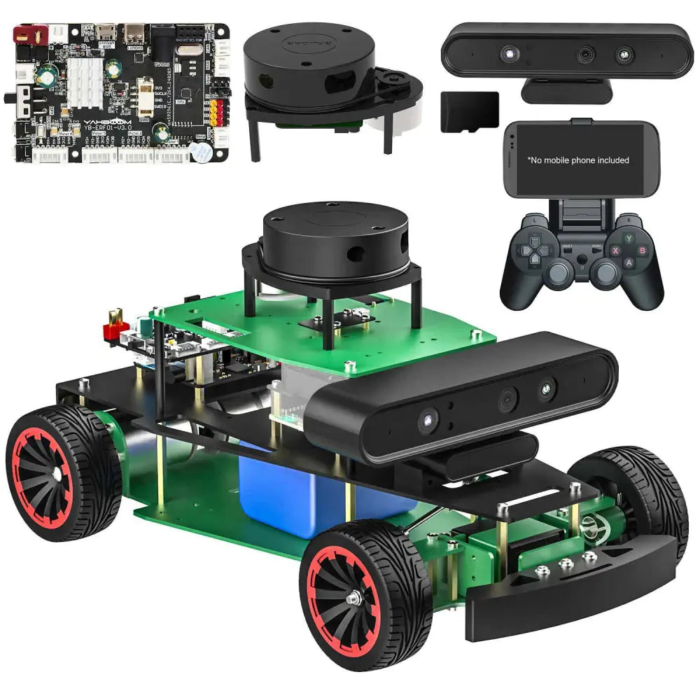 Yahboom Rosmaster R2 ROS2 Robot Ackermann Structure (Standard Version without Raspberry Pi 5 Board)