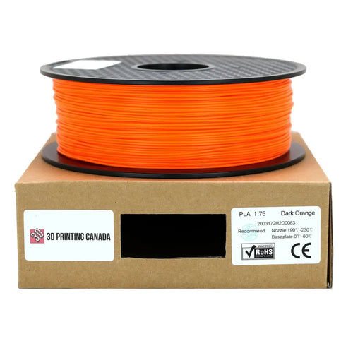 Dark Orange Standard PLA Filament - 1.75mm, 1kg