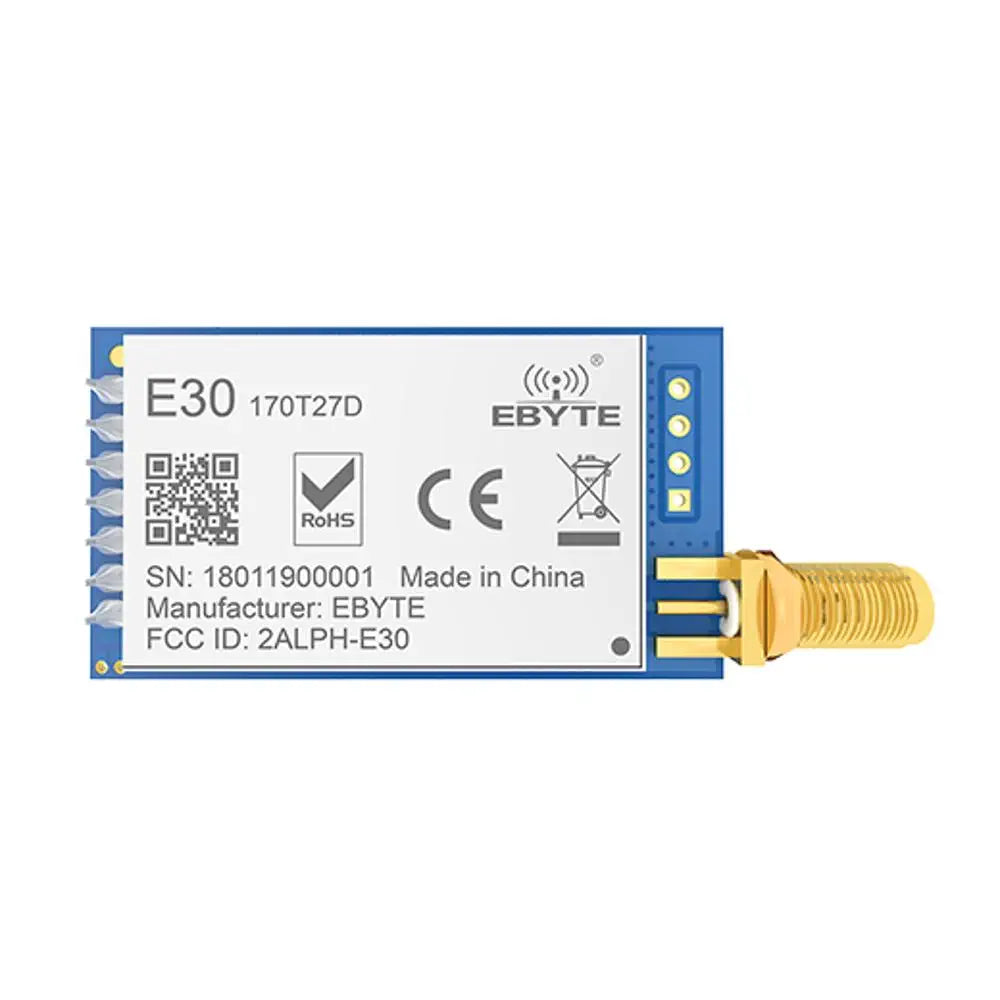 E30-170T27D Ebyte SI4463 UART 5Km Range 170MHz 27dBm DIP 24*43mm CE RoHs FCC LoRa Wireless Transmitter RF Module