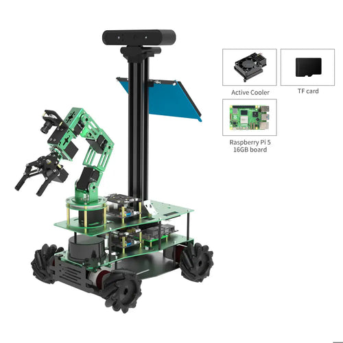 Yahboom Rosmaster X3 Plus 6-DOF Robotic Arm with AI Vision and Voice Control RaspberryPi Version(With RaspberryPi 5 16G Board)