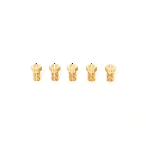 E3D V6 Brass Nozzle for 1.75 mm Filament - 1.0mm (5 pack)