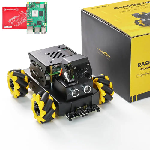 Yahboom AI Vision Robot Raspberry Pi 5 Car with 2DOF HD Camera Support Python Progamming Open Source DIY Robot Kit for 16+ Teens(With RPi 8G Board)