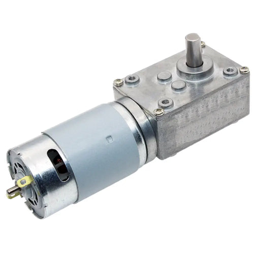 High Torque DC Worm Gear Motor - 12V, 28RPM