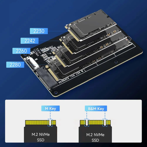 PCIe to M.2 adapter expansion board for Raspberry Pi 5-Board + 256G SSD