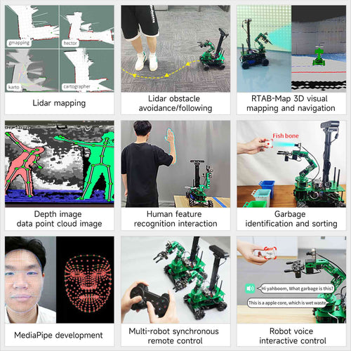 Yahboom Rosmaster X3 Plus 6-DOF Robotic Arm with AI Vision and Voice Control, Suitable for Adult DIY Projects (With Jetson Nano SUB Board)
