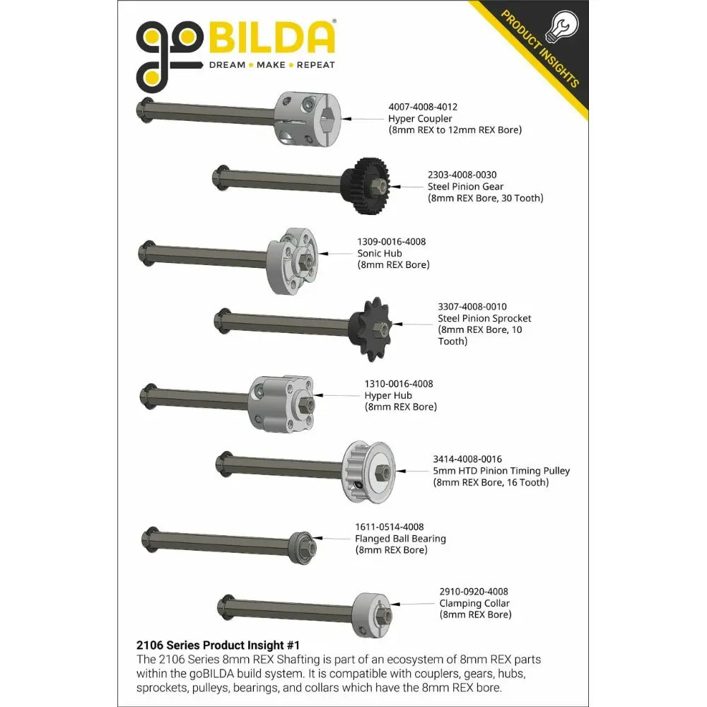 れこ　0808 3310‑0016‑4008 8mm Hexagonal Hole Shaft Clamping Hub Shaft