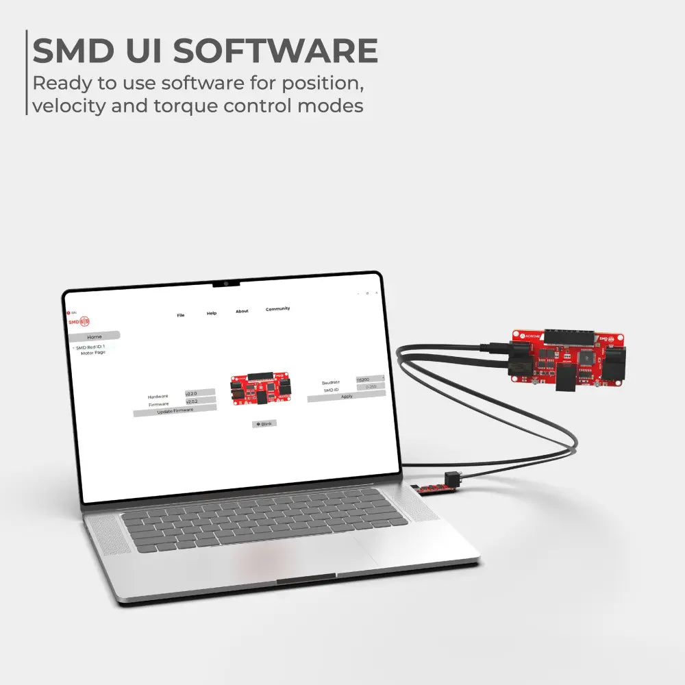 SMD STARTER KIT for SMD RED Smart Brushed Motor Driver (Recommended for New Users)
