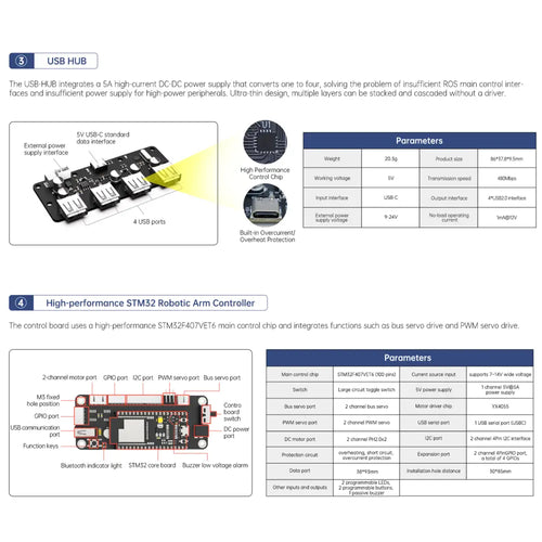 JetArm JETSON NANO Robot Arm ROS Open Source Vision Recognition Program Robot (Starter Kit, Monocular Camera)