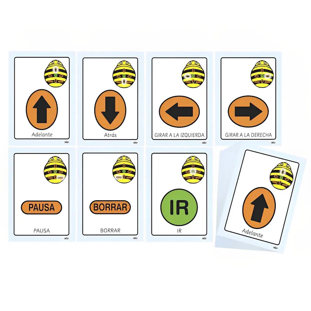 TTS Bee-Bot Classroom Bundle - 49xA5 Sequence Cards, Marketplace, People Who Help Us &amp; Fairy Tale Mats - STEM Programming, 200-Step Memory, Audio Playback - Starter Pack