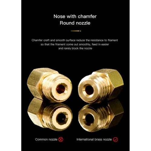 Creality Official Brass MK8 Nozzle 1.75mm-0.4mm - 5 PACK