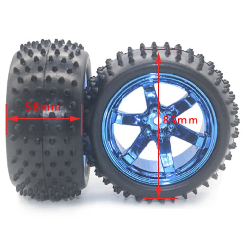 85D Rubber Wheels for Smart Vehicles &amp; Robot (Pair)