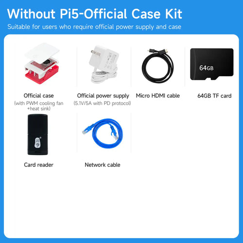 Raspberry Pi 5 board Official Case Kit (Without Raspberry Pi 5 board)