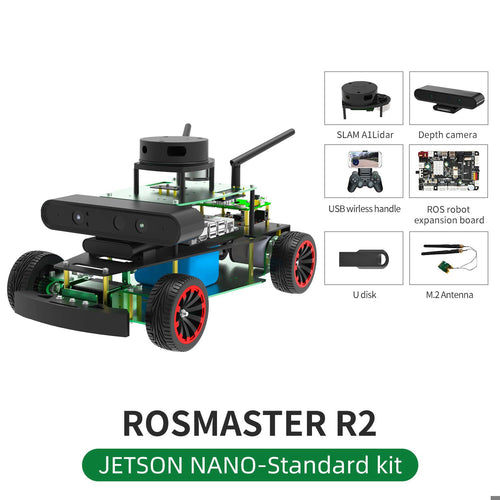 Yahboom Rosmaster R2 ROS2 Robot w/ Ackermann Structure (Jetson Standard Version w/o Board)
