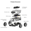 Hiwonder ROS2 Smart Car, ROSOrin Multimodal AI Vision Large Model, SLAM Navigation Programming, Mecanum Wheels Robot (Standard Kit without Controller)