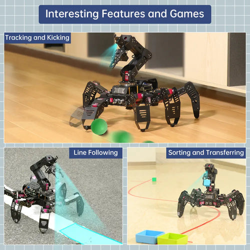 SpiderPi Pro: Hiwonder Hexapod Robot with AI Vision Robotic Arm Powered by Raspberry Pi 5 (Paspberry Pi 5 8GB Included)