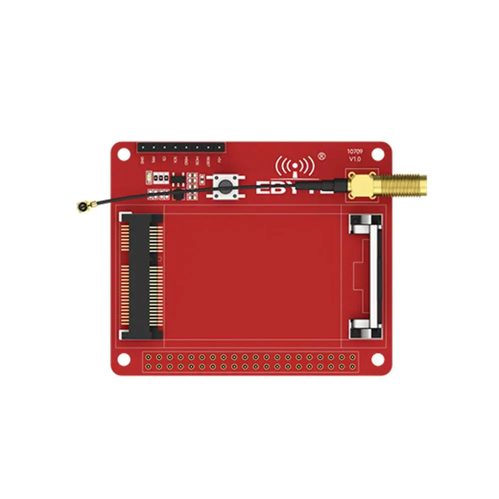 E15-LW-T1 Adapted to Raspberry Pi test board SMA antenna interface LoRaWAN gateway, PCIE interface, 230/433/470/868/915MHz frequency band PCIE Adapter board