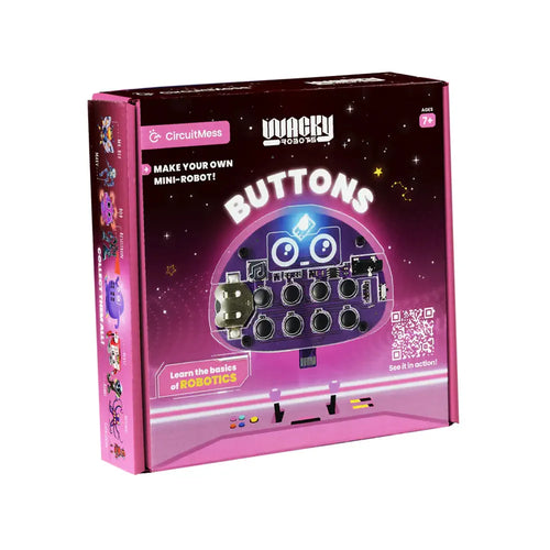 CircuitMess Wacky Robots - DIY Mini Robots: Buttons - Educational STEM Learning about Microchips and Sound Synthesis for Ages 7+