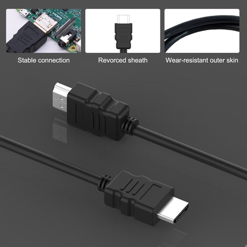 Double HDMI cable for Raspberry Pi 3B+/3B/2B--150CM